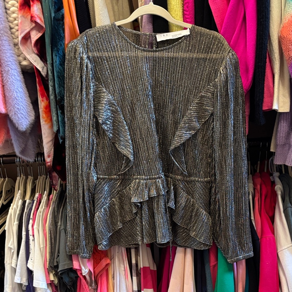IRO Shimmering Silver Blouse